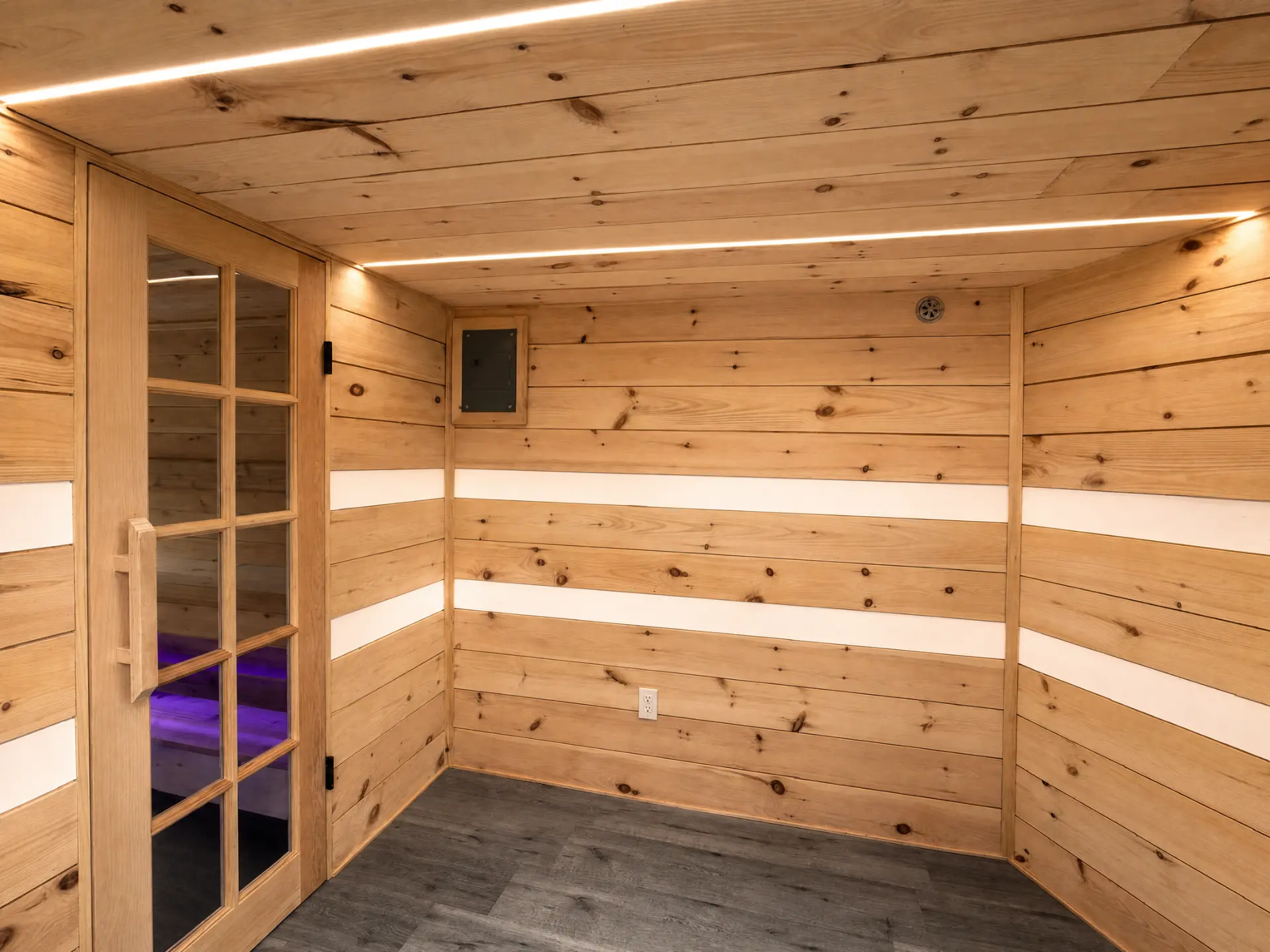 Natural cedar — sauna detail